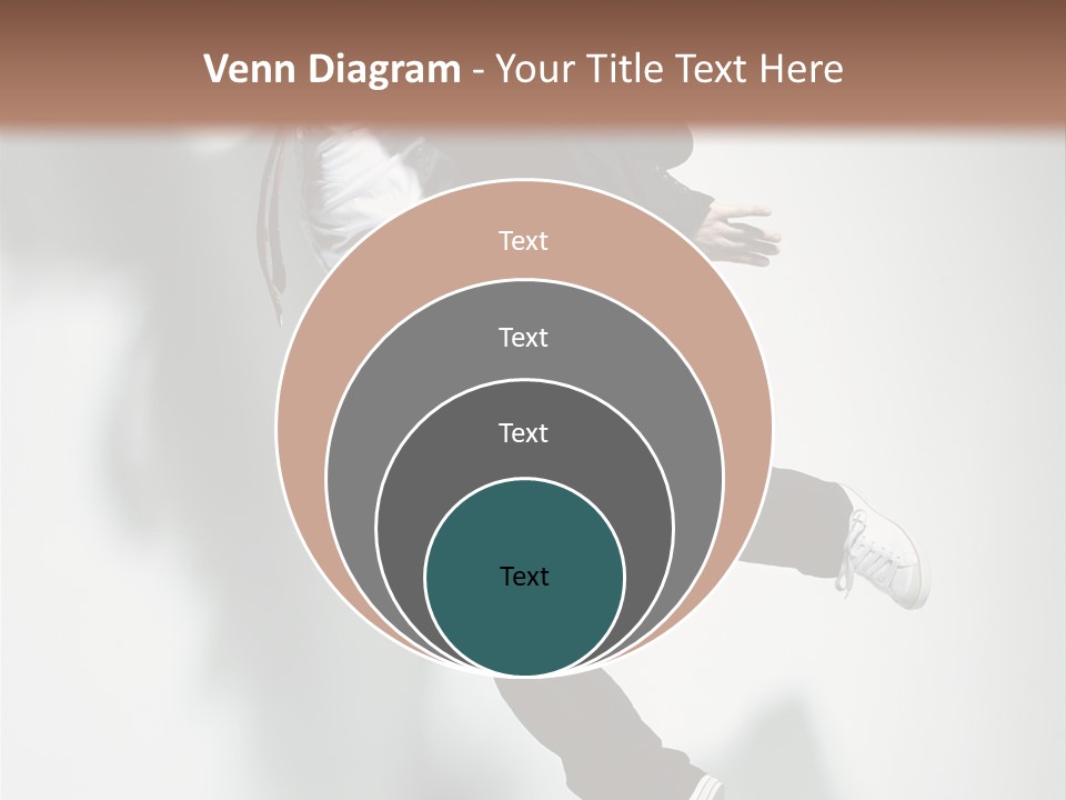 A Man In A Suit Jumping In The Air PowerPoint Template