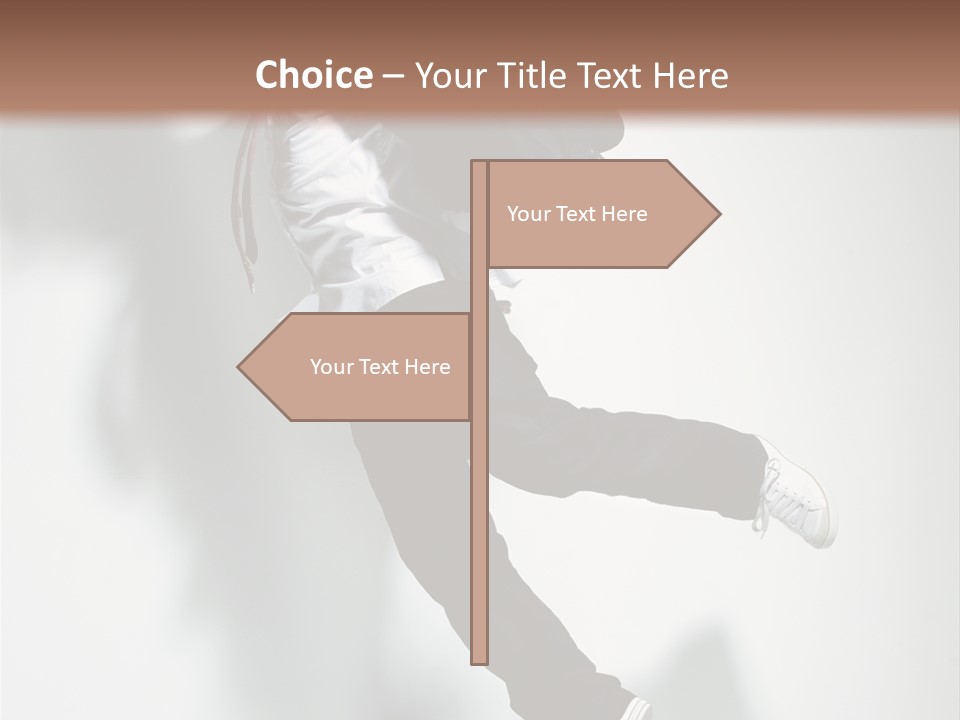 A Man In A Suit Jumping In The Air PowerPoint Template