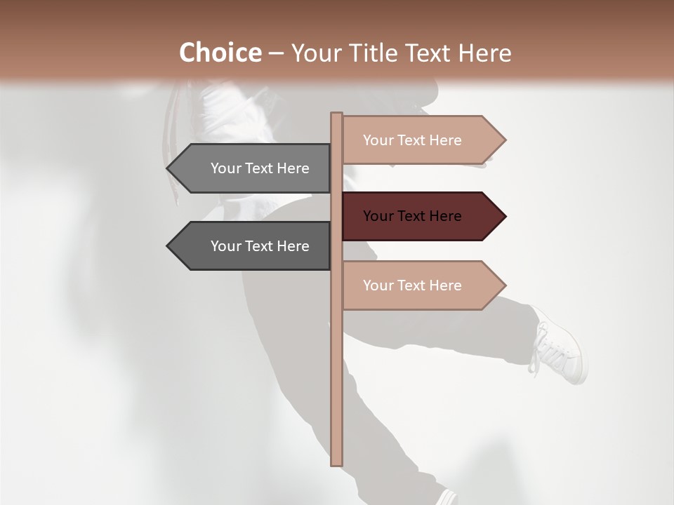 A Man In A Suit Jumping In The Air PowerPoint Template