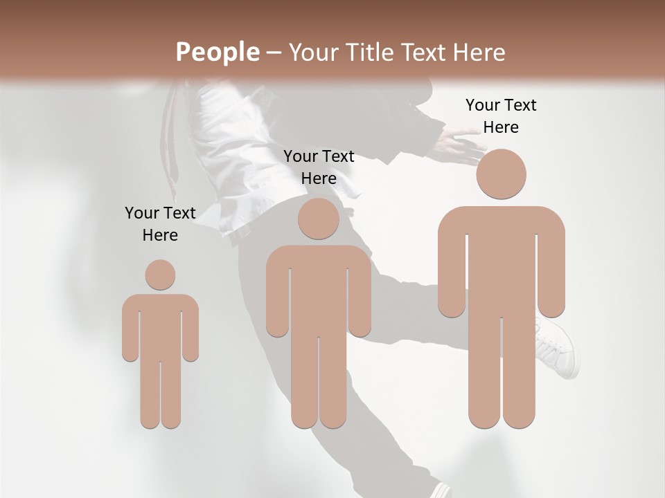 A Man In A Suit Jumping In The Air PowerPoint Template