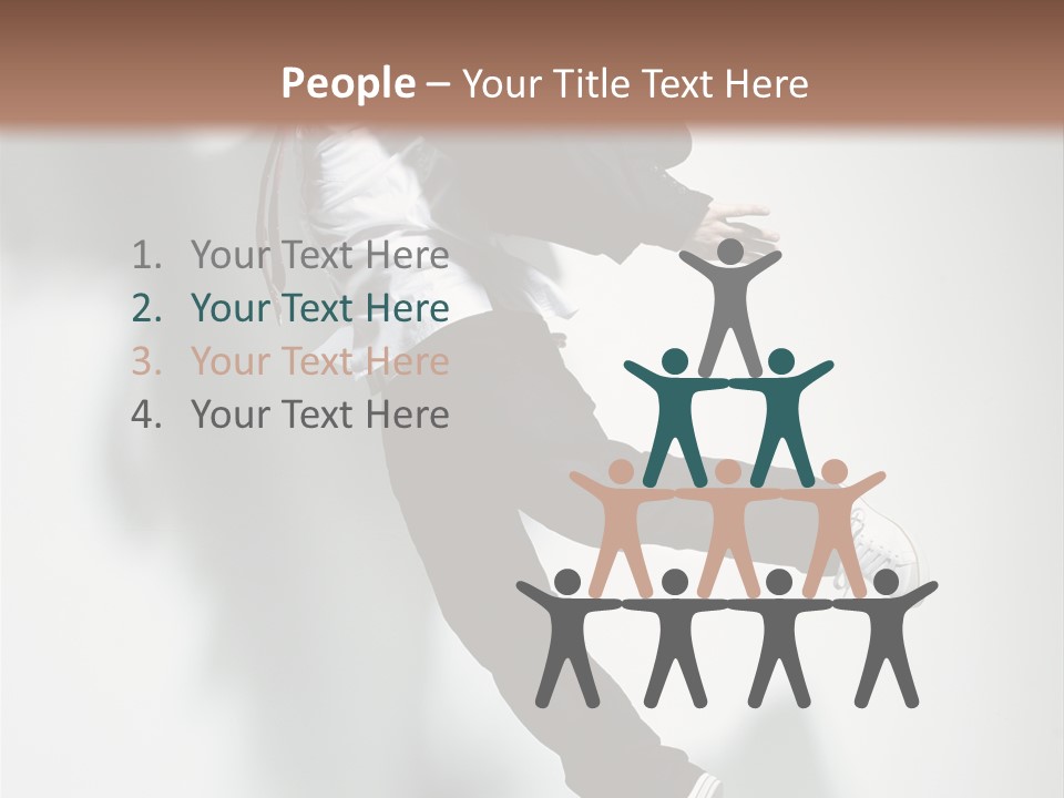 A Man In A Suit Jumping In The Air PowerPoint Template