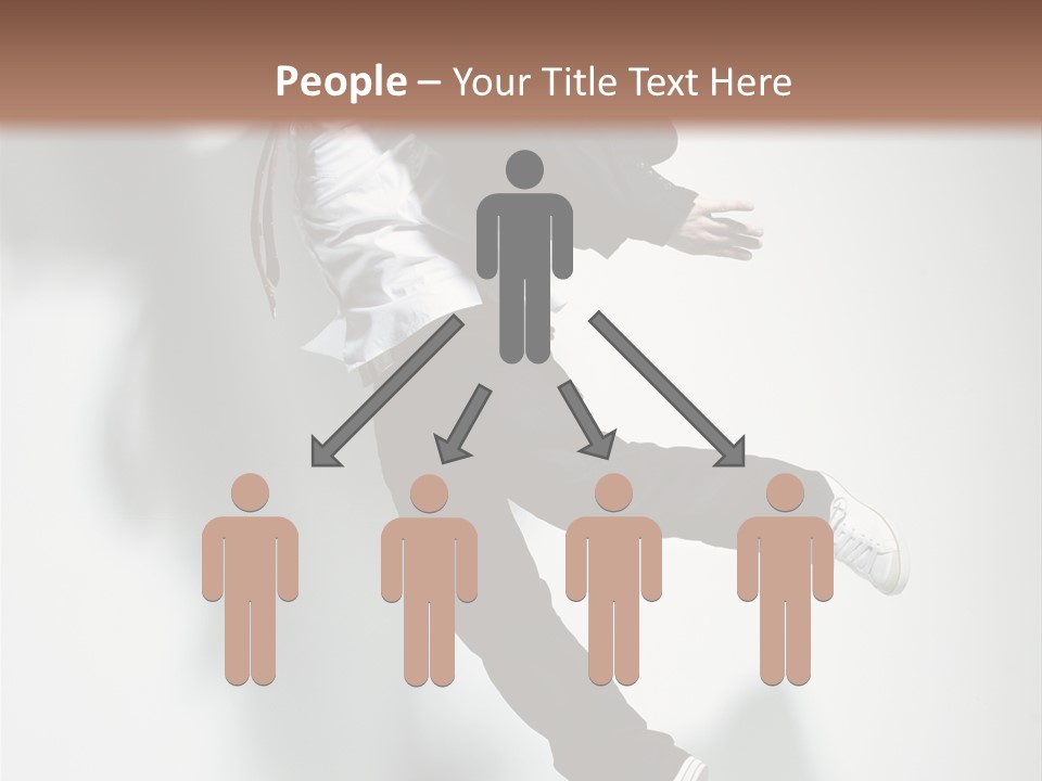 A Man In A Suit Jumping In The Air PowerPoint Template