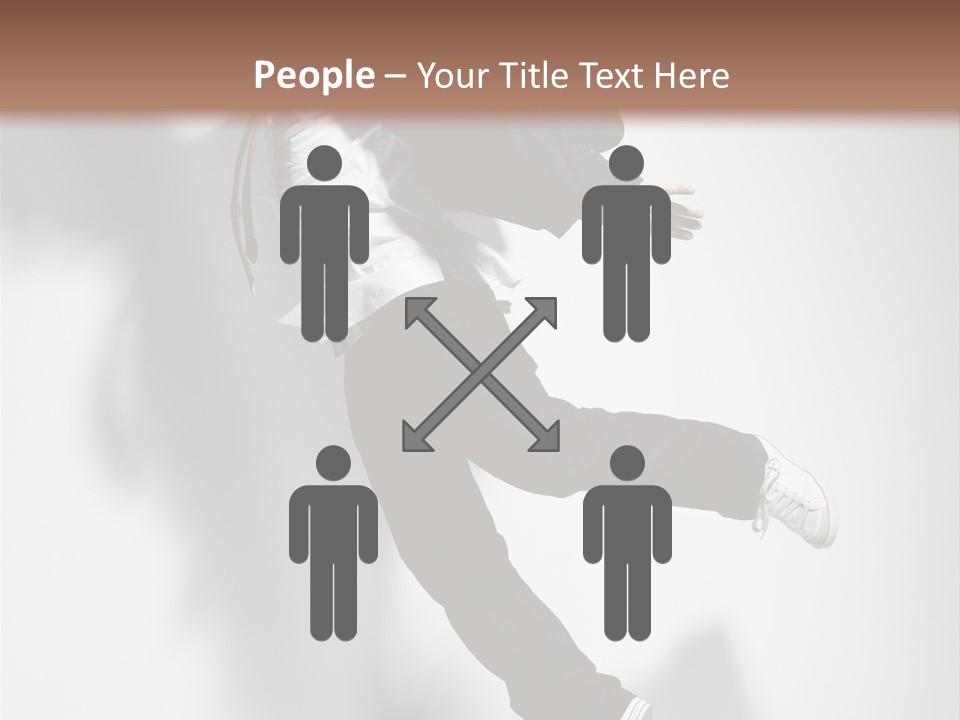 A Man In A Suit Jumping In The Air PowerPoint Template