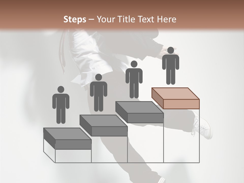 A Man In A Suit Jumping In The Air PowerPoint Template