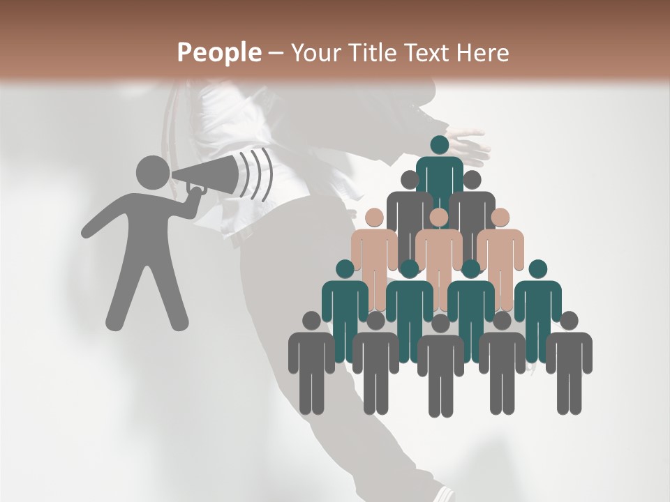 A Man In A Suit Jumping In The Air PowerPoint Template