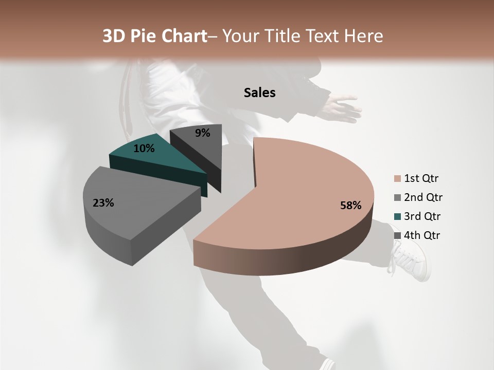 A Man In A Suit Jumping In The Air PowerPoint Template