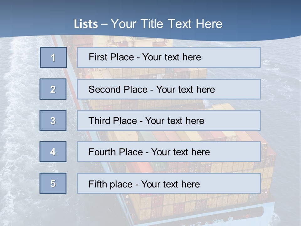 Commercial Unloading Aerial PowerPoint Template