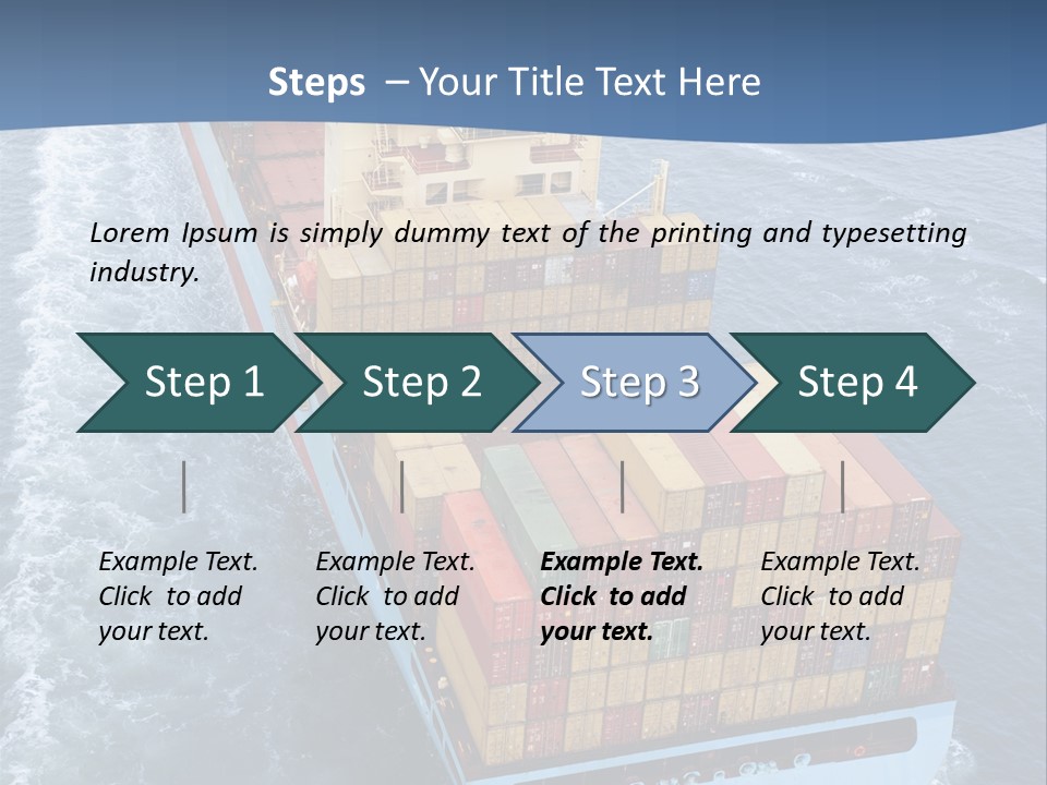 Commercial Unloading Aerial PowerPoint Template