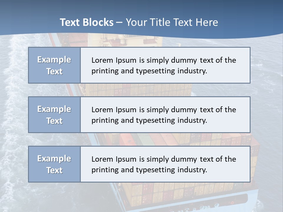 Commercial Unloading Aerial PowerPoint Template