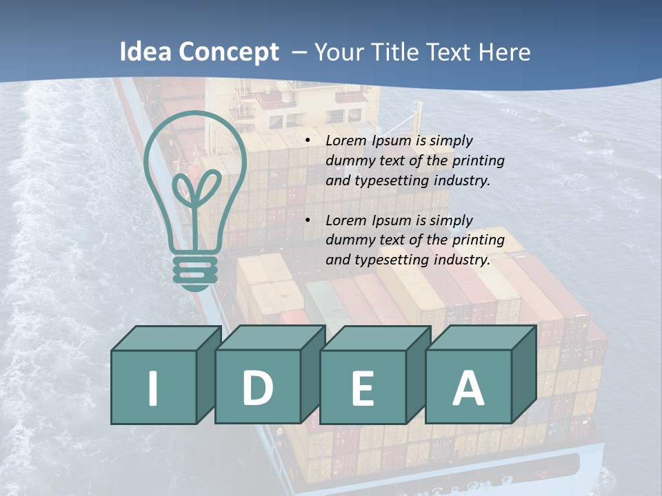 Commercial Unloading Aerial PowerPoint Template