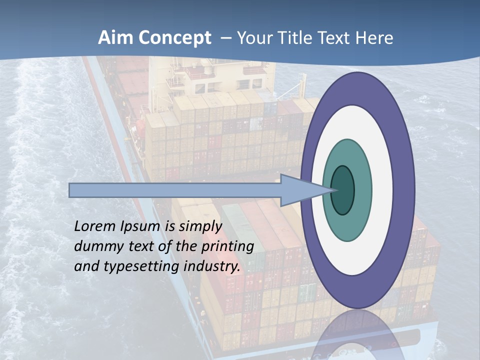 Commercial Unloading Aerial PowerPoint Template