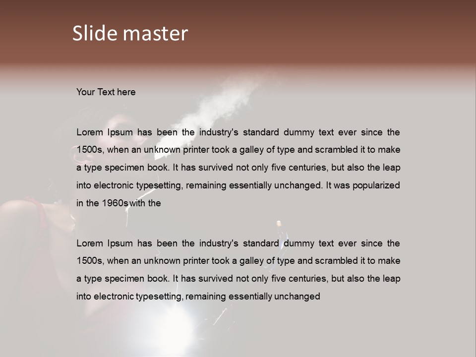 Nicotine Fashion Glamour PowerPoint Template