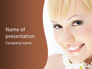 Blonde Flower Healthcare PowerPoint Template