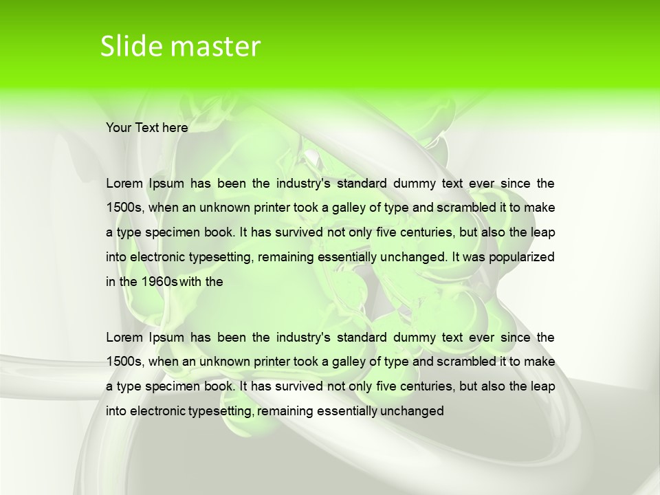 Rendering Green Idea PowerPoint Template
