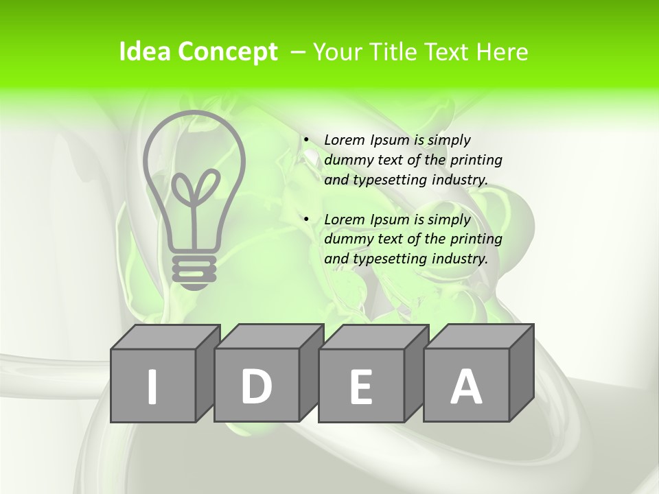 Rendering Green Idea PowerPoint Template