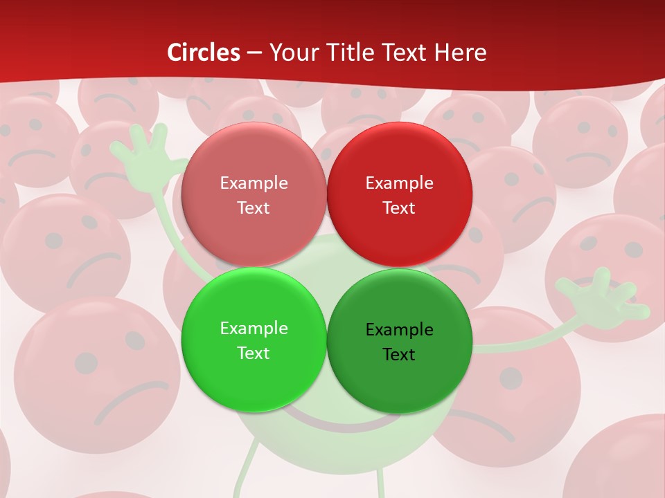 Emoticon Red Sad PowerPoint Template