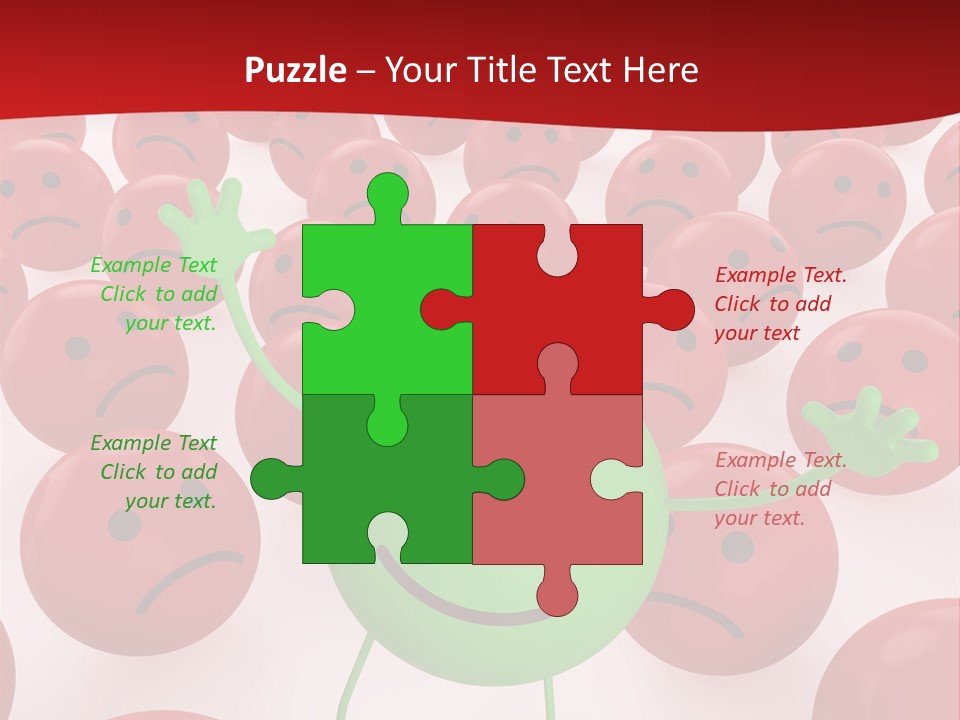 Emoticon Red Sad PowerPoint Template