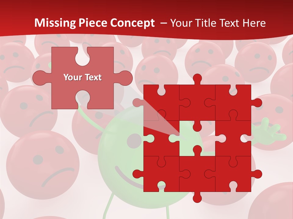 Emoticon Red Sad PowerPoint Template