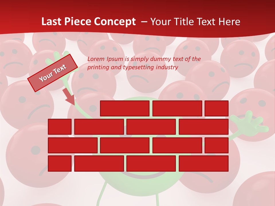 Emoticon Red Sad PowerPoint Template