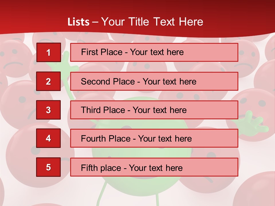 Emoticon Red Sad PowerPoint Template
