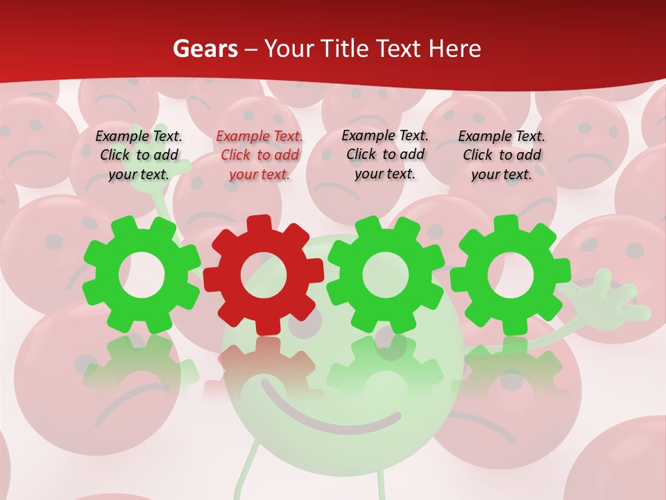 Emoticon Red Sad PowerPoint Template