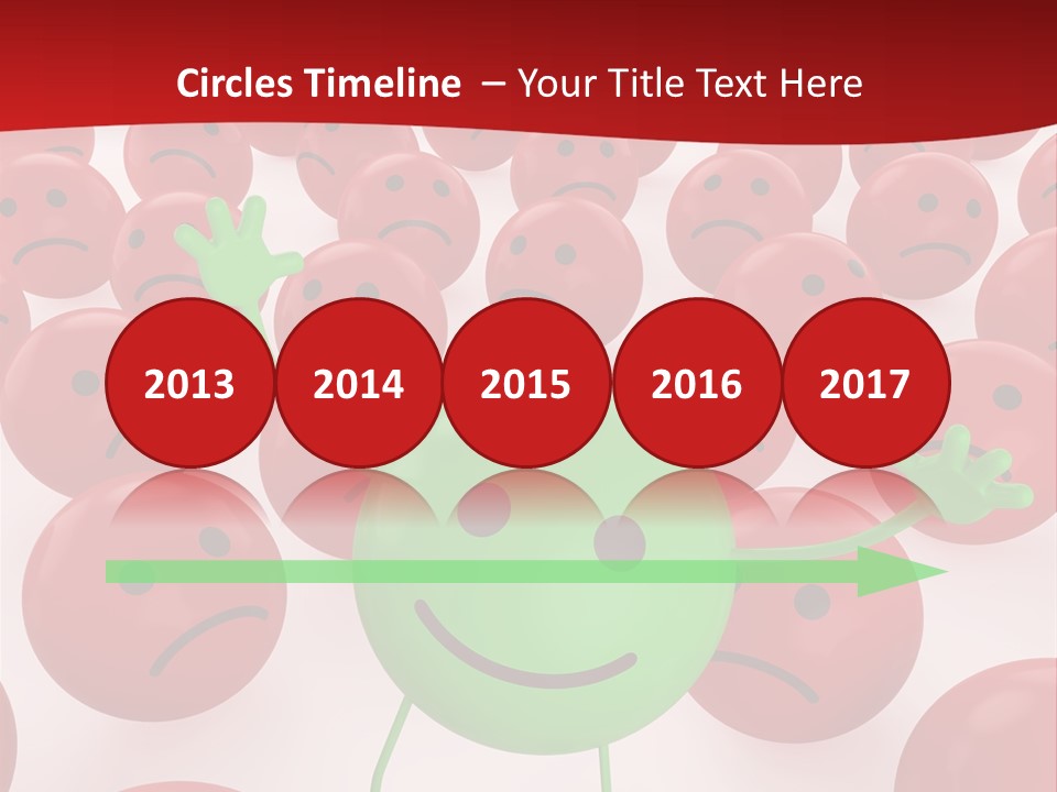 Emoticon Red Sad PowerPoint Template