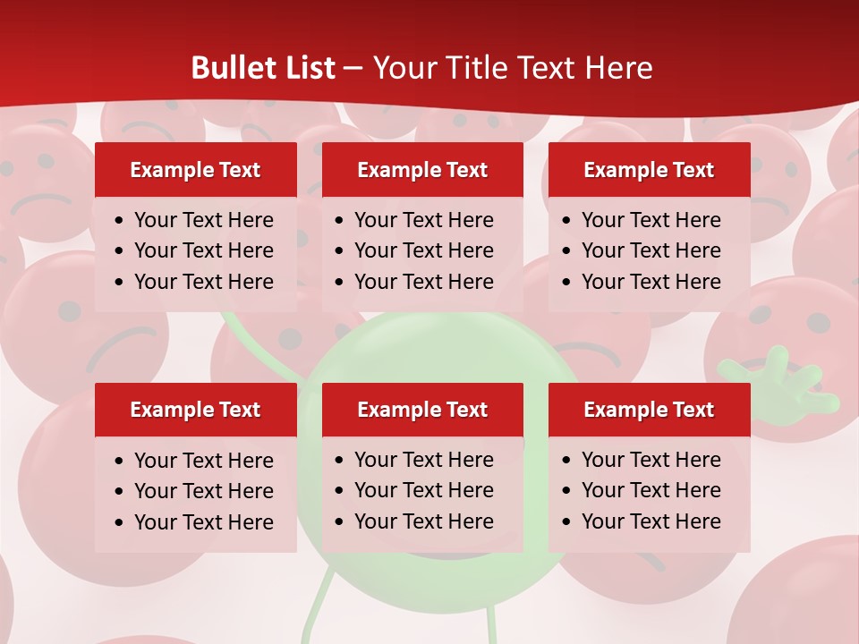 Emoticon Red Sad PowerPoint Template
