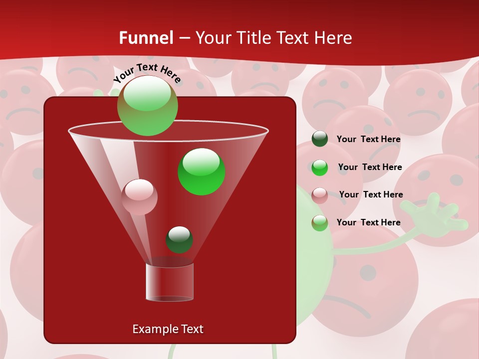 Emoticon Red Sad PowerPoint Template