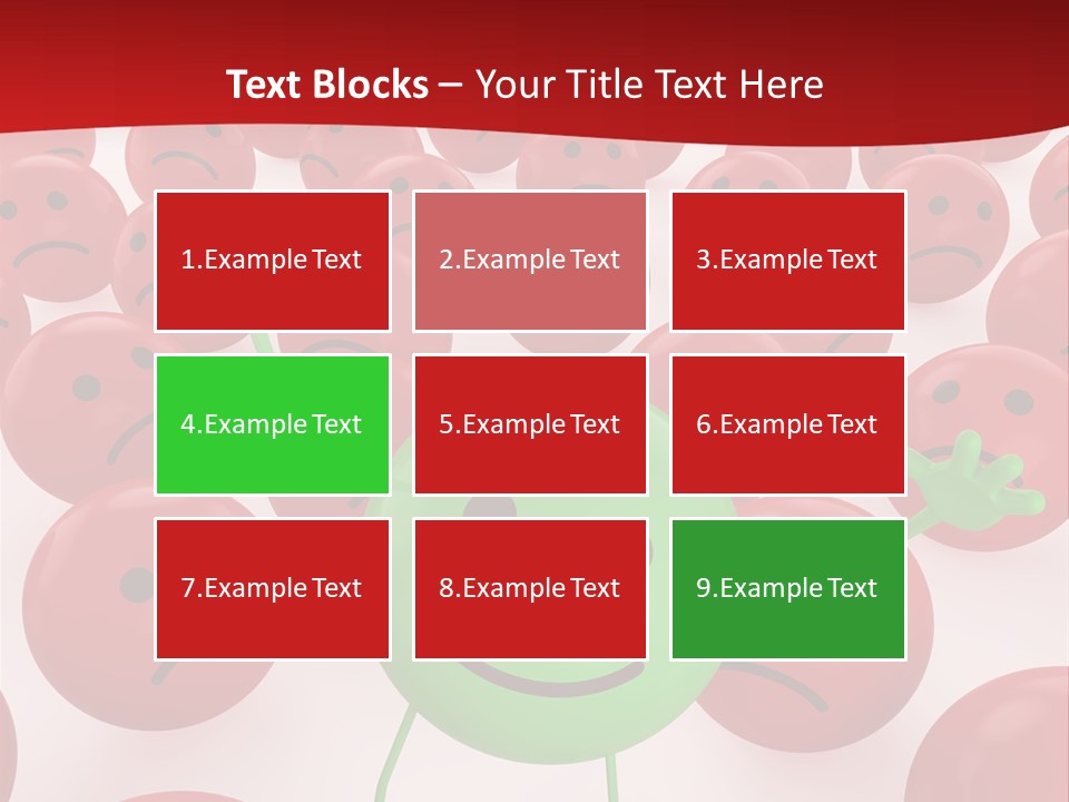 Emoticon Red Sad PowerPoint Template