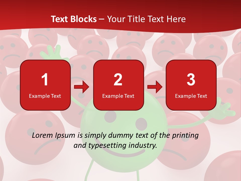 Emoticon Red Sad PowerPoint Template