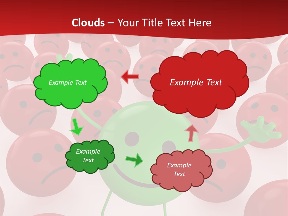 Emoticon Red Sad PowerPoint Template
