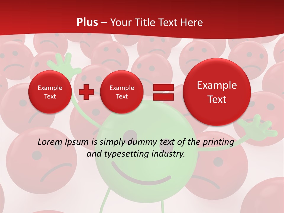 Emoticon Red Sad PowerPoint Template