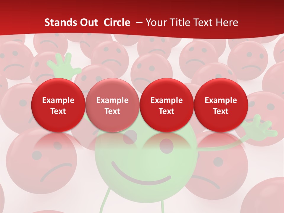 Emoticon Red Sad PowerPoint Template