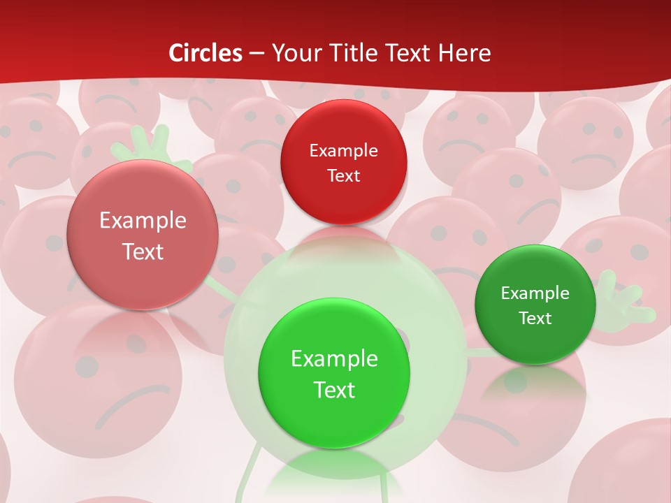 Emoticon Red Sad PowerPoint Template