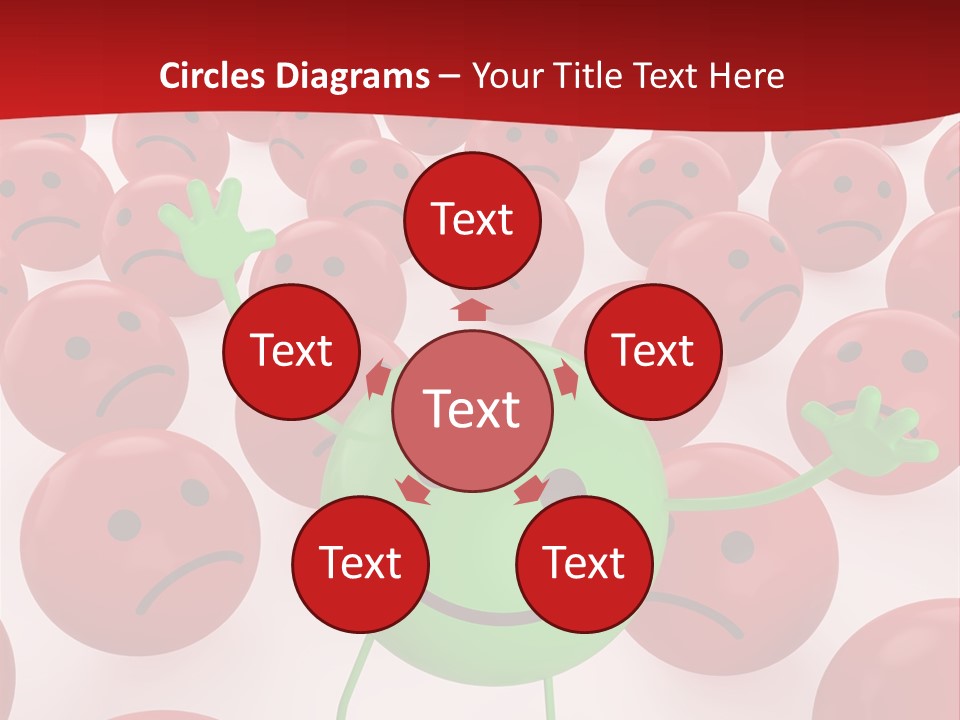 Emoticon Red Sad PowerPoint Template