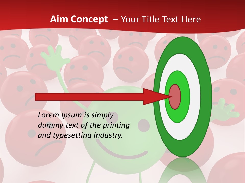 Emoticon Red Sad PowerPoint Template