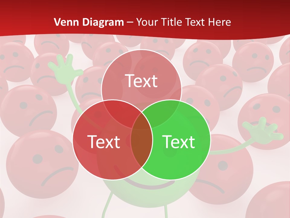 Emoticon Red Sad PowerPoint Template