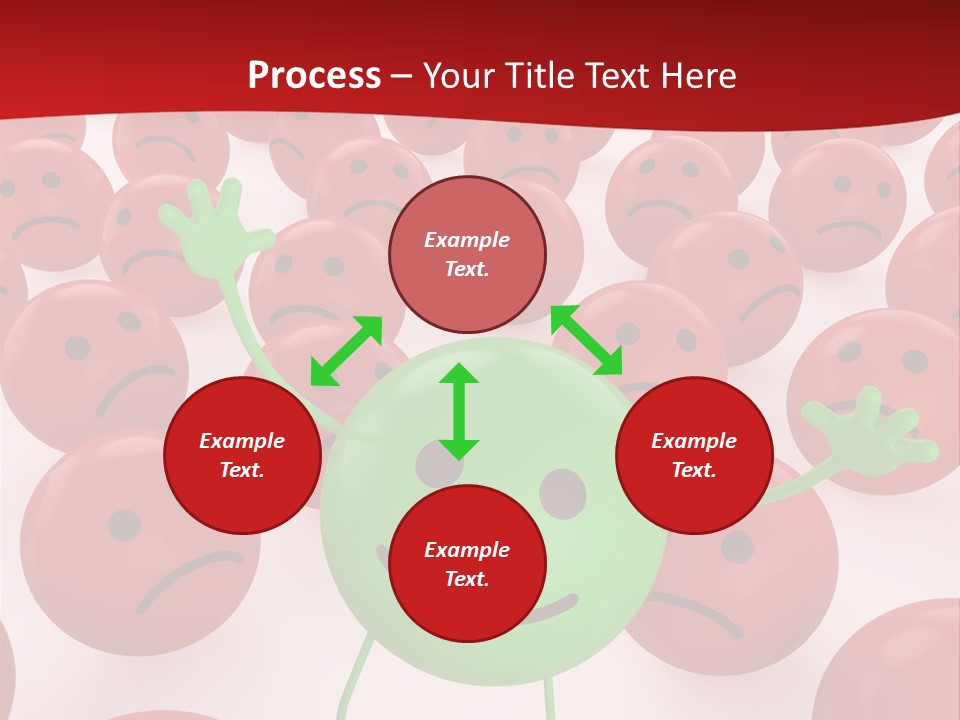Emoticon Red Sad PowerPoint Template