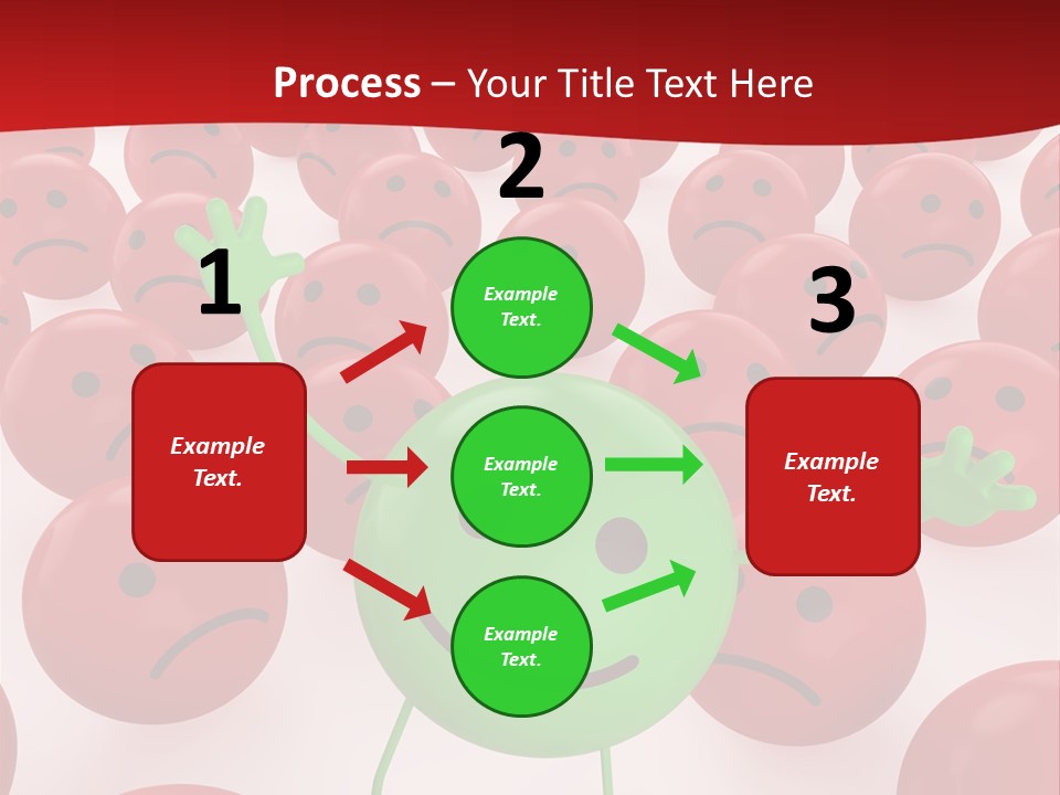 Emoticon Red Sad PowerPoint Template
