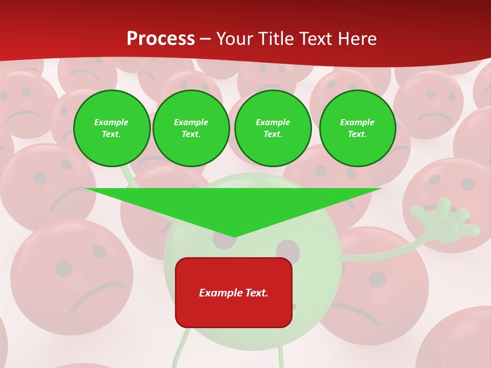 Emoticon Red Sad PowerPoint Template