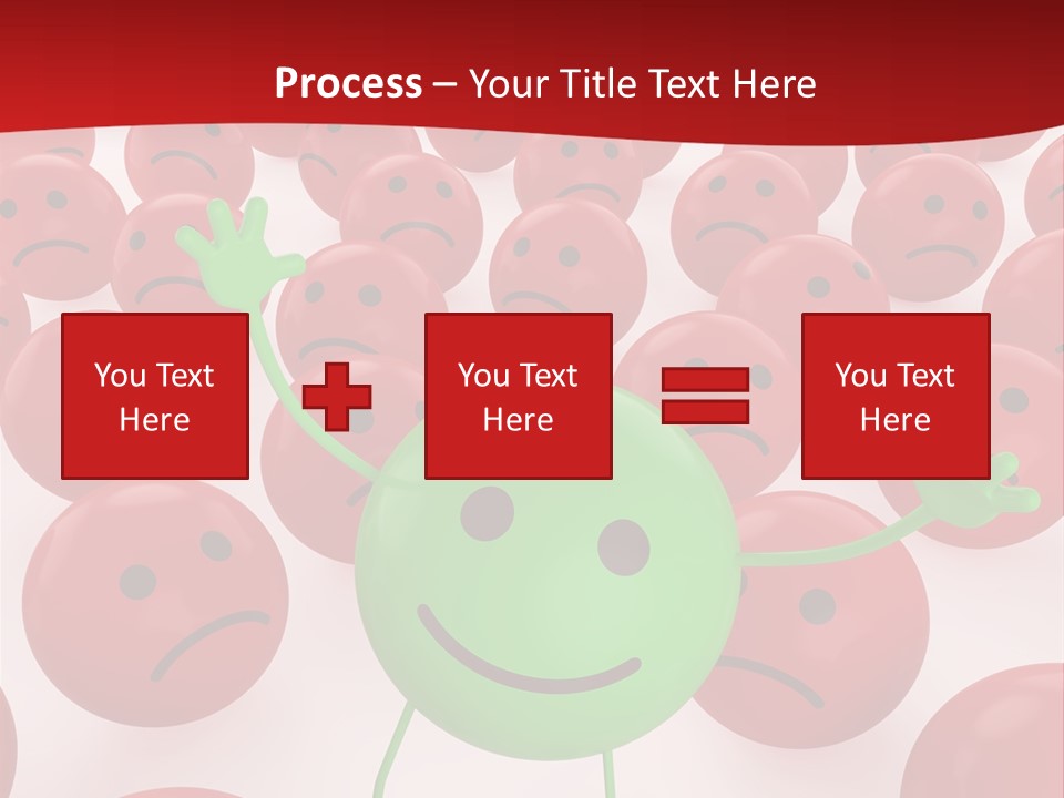 Emoticon Red Sad PowerPoint Template