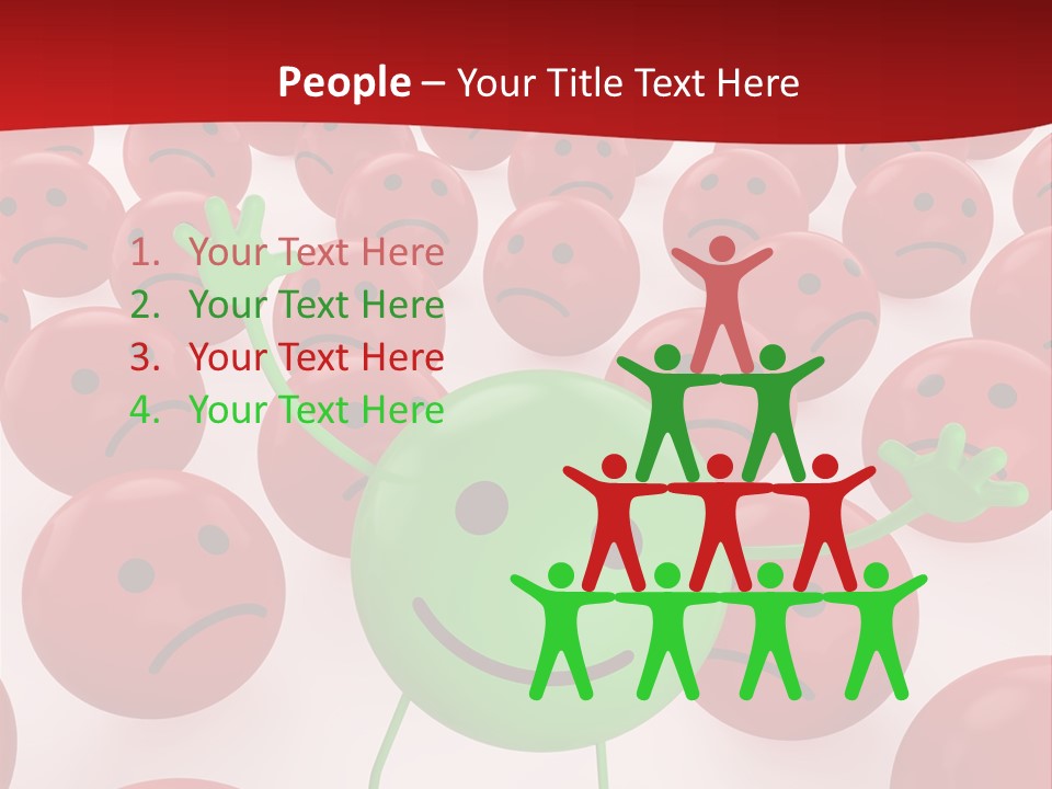 Emoticon Red Sad PowerPoint Template