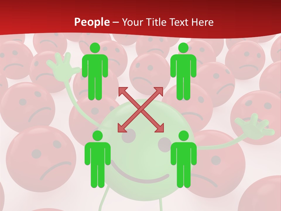 Emoticon Red Sad PowerPoint Template