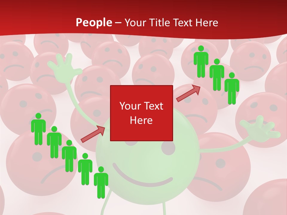 Emoticon Red Sad PowerPoint Template