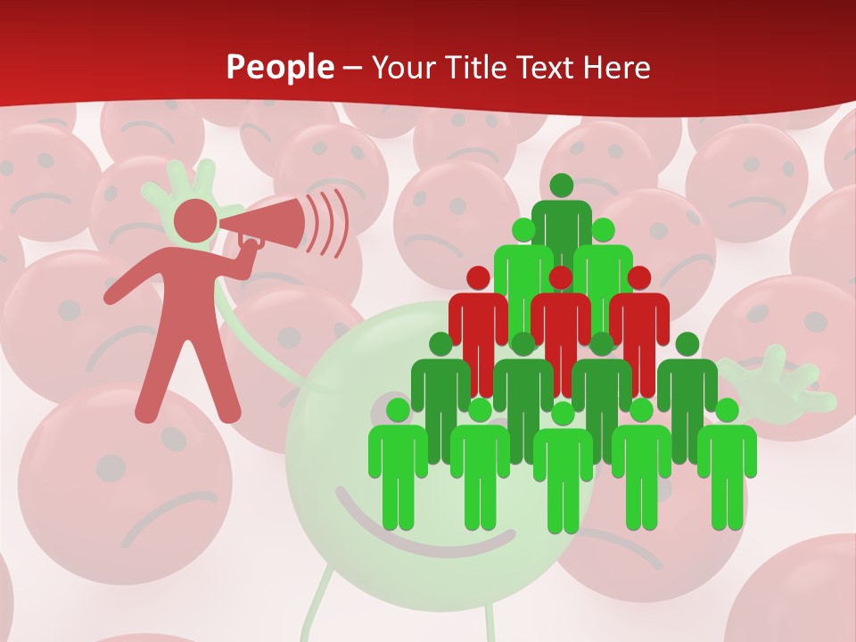 Emoticon Red Sad PowerPoint Template