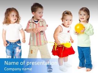 Innocence White Background PowerPoint Template