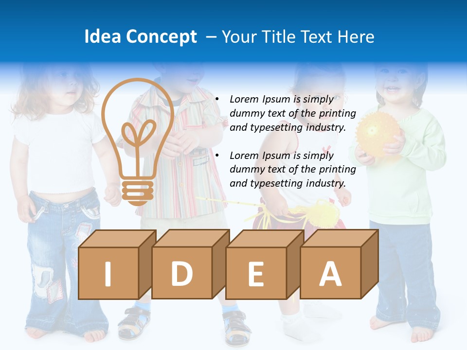 Innocence White Background PowerPoint Template