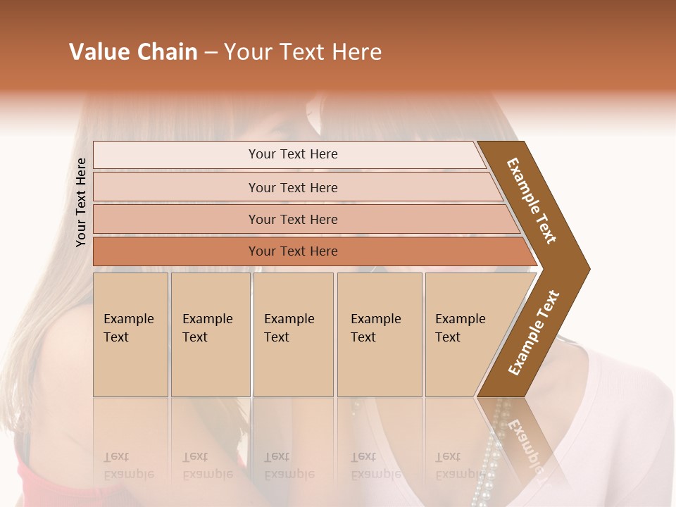 Two Women Are Smiling And Touching Each Other PowerPoint Template