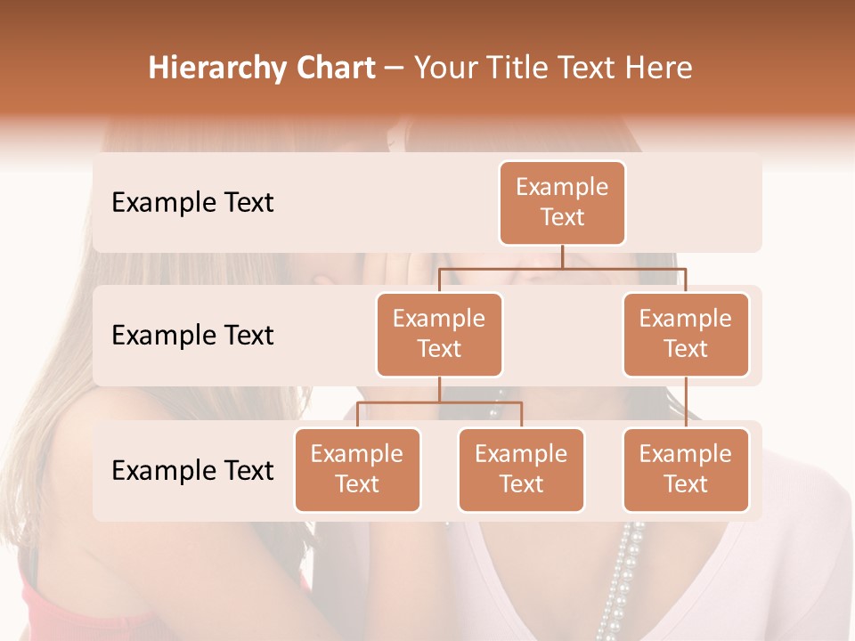 Two Women Are Smiling And Touching Each Other PowerPoint Template