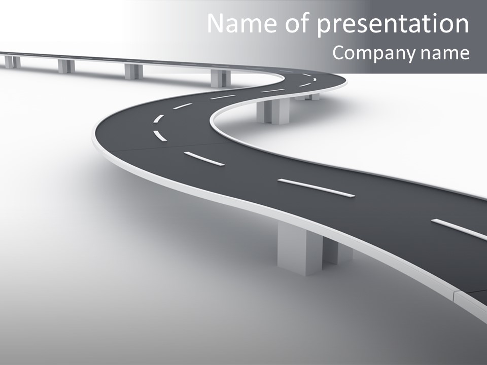 Street Isolated Road PowerPoint Template